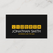 プロフェッショナル電気工事請負業者 – 電気工事士 名刺 (正面)