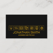 プロフェッショナル電気工事請負業者 – 電気工事士 名刺 (正面)