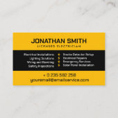 プロフェッショナル電気工事請負業者 – 電気工事士 名刺 (裏面)