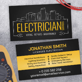 プロフェッショナル電気工事請負業者 – 電気工事士 名刺
