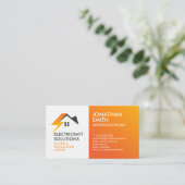 プロフェッショナル電気工事請負業者 – 電気工事士 名刺 (スタンド正面)
