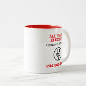 プロフェッショナル電気工広告師 ツートーンマグカップ (正面右)