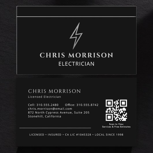 プロフェッショナル電気技師QRコード 名刺