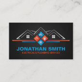 プロフェッショナル電気・配管工事請負業者 名刺 (正面)