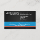 プロフェッショナル電気・配管工事請負業者 名刺 (裏面)