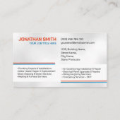 プロフェッショナル電気・配管工事請負業者 名刺 (裏面)