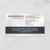 プロフェッショナル電気・配管工事請負業者 名刺 (裏面)