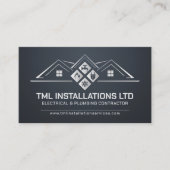 プロフェッショナル電気・配管工事請負業者 名刺 (正面)