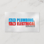 プロフェッショナル電気・配管工事請負業者 名刺 (正面)