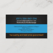 プロフェッショナル電気・配管工事請負業者 名刺 (裏面)