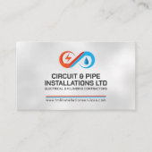 プロフェッショナル電気・配管工事請負業者 名刺 (正面)