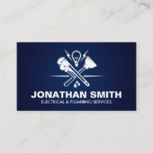 プロフェッショナル電気・配管工事請負業者 名刺 (正面)