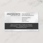 プロフェッショナル電気・配管工事請負業者 名刺 (裏面)