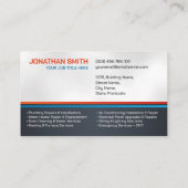 プロフェッショナル電気・配管工事請負業者 名刺 (裏面)