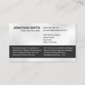 プロフェッショナル電気・配管工事請負業者 名刺 (裏面)