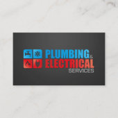 プロフェッショナル電気・配管工事請負業者 名刺 (正面)