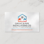 プロフェッショナル電気・配管工事請負業者 名刺 (正面)