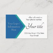 プロフェッショナル青ミニマル 名刺 (裏面)