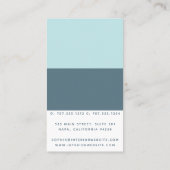 プロフェッショナル青モダン幾何 名刺 (裏面)