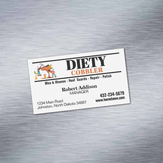 プロフェッショナル靴修理名刺 マグネット名刺 (インサイチュ)