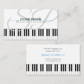 プロフェッショナル音楽先生 |ピアノの鍵 名刺 (正面/裏面)