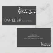 プロフェッショナル音楽教師名刺 名刺 (正面/裏面)