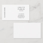 プロフェッショナル頭が切れるプレーンエレガントミニマルモダンリスト 名刺 (正面/裏面)