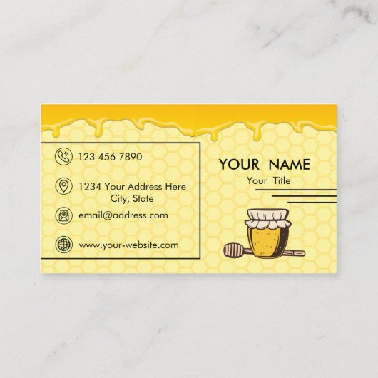 プロフェッショナル養蜂Apiarist養蜂キーパーロゴブ 名刺 (裏面)