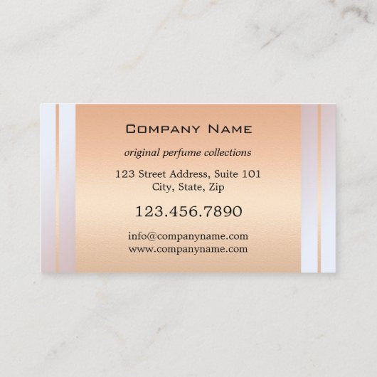 プロフェッショナル香水フレグランスサロン名刺 名刺 (裏面)