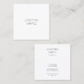 プロフェッショナル魅力的お洒落スクエアモダンプレーン スクエア名刺 (正面/裏面)