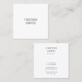 プロフェッショナル魅力的シンプルスクエアモダンプレーン スクエア名刺 (正面/裏面)