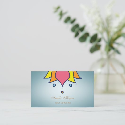 プロフェッショナル魅力的プロフェッショナルロータスフラワー 名刺 (スタンド正面)