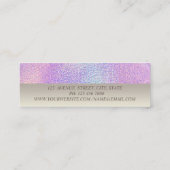 プロフェッショナル魅力的、ロータスフラワーホログラフィック スキニー名刺 (裏面)