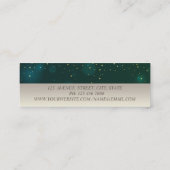 プロフェッショナル魅力的、蓮の花スターズグリーン スキニー名刺 (裏面)