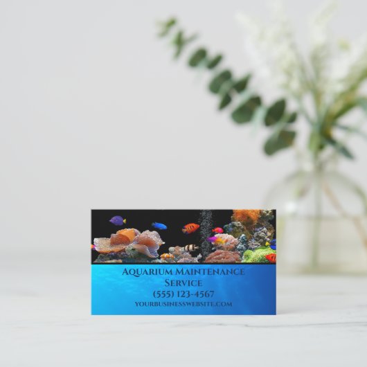プロフェッショナル魚水族館整備業 名刺 (スタンド正面)