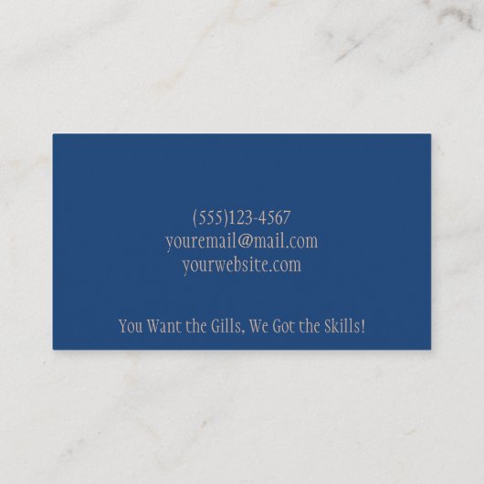 プロフェッショナル魚釣りガイドサービス名刺 名刺 (裏面)