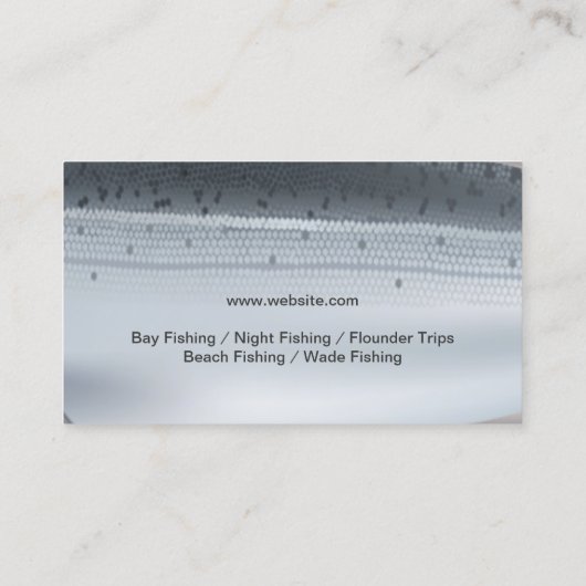 プロフェッショナル魚釣りガイドサービス名刺 名刺 (裏面)