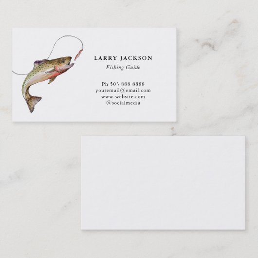 プロフェッショナル魚釣りガイド名刺 名刺 (正面/裏面)