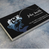 プロフェッショナル魚釣りガイド魚釣り文字 名刺