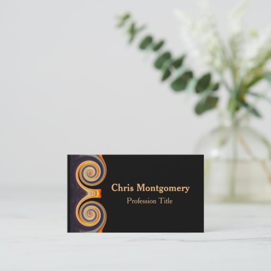 プロフェッショナル鮮やかなスパイラルフラクタルデザイン 名刺 (スタンド正面)