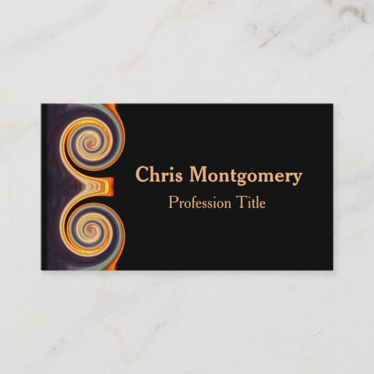 プロフェッショナル鮮やかなスパイラルフラクタルデザイン 名刺 (正面)