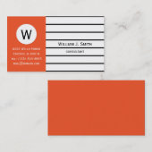 プロフェッショナル鮮やかネットワークの色、オレンジ 名刺 (正面/裏面)