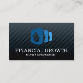 プロフェッショナル黒モダン | 積み上げ住宅 名刺 (正面)