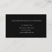 プロフェッショナル黒炭素繊維自動デザイン 名刺 (裏面)