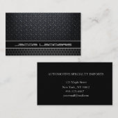 プロフェッショナル黒炭素繊維自動デザイン 名刺 (正面/裏面)