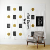 プロフェッショナル2カスタムビジネスロゴの背景 タペストリー (インサイチュ(横))