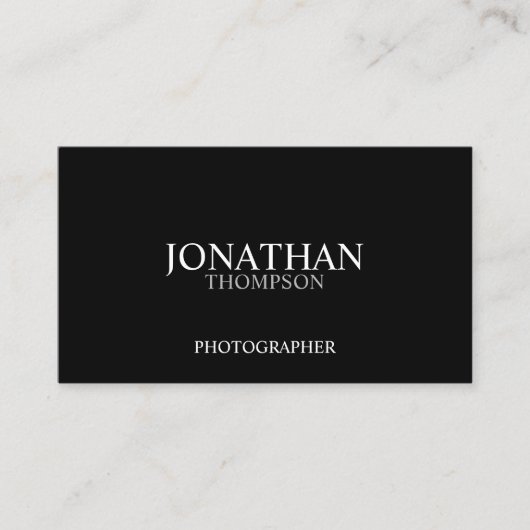 プロフェッショナル2トーン白黒 名刺 (正面)