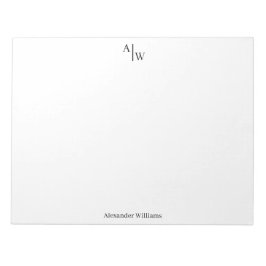 プロフェッショナル2モノグラムシンプルミニマリストブラック ノートパッド