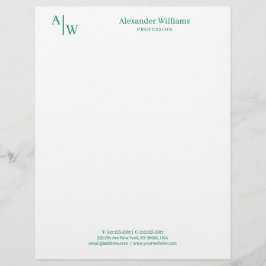 プロフェッショナル2モノグラムミニマルクラシックリスト緑 レターヘッド