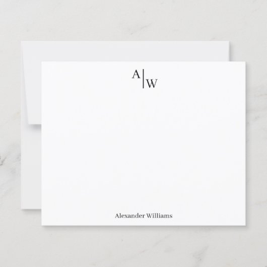 プロフェッショナル2モノグラム基本予算ノートカード (正面)